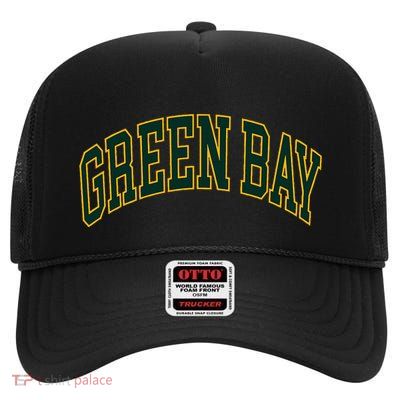 Green Bay High Crown Mesh Back Trucker Hat