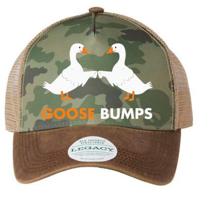 Goose Bumps Goosebumps Funny Geese Fist Bump Pun Legacy Tie Dye Trucker Hat