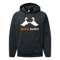 Goose Bumps Goosebumps Funny Geese Fist Bump Pun Performance Fleece Hoodie