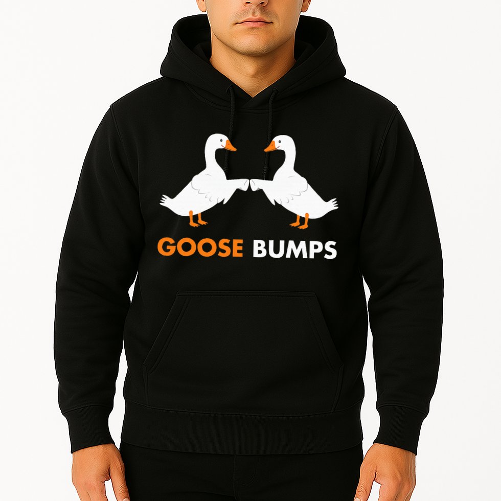 Goose Bumps Goosebumps Funny Geese Fist Bump Pun Hoodie