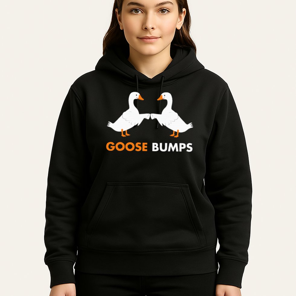 Goose Bumps Goosebumps Funny Geese Fist Bump Pun Hoodie