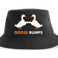 Goose Bumps Goosebumps Funny Geese Fist Bump Pun Sustainable Bucket Hat