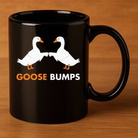 Goose Bumps Goosebumps Funny Geese Fist Bump Pun 11oz C Handle Ceramic Mug