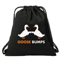 Goose Bumps Goosebumps Funny Geese Fist Bump Pun Drawstring Bag
