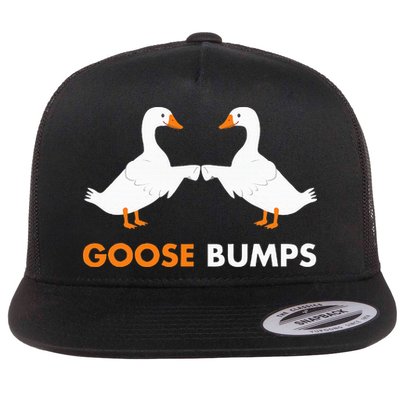 Goose Bumps Goosebumps Funny Geese Fist Bump Pun Flatbill Hat