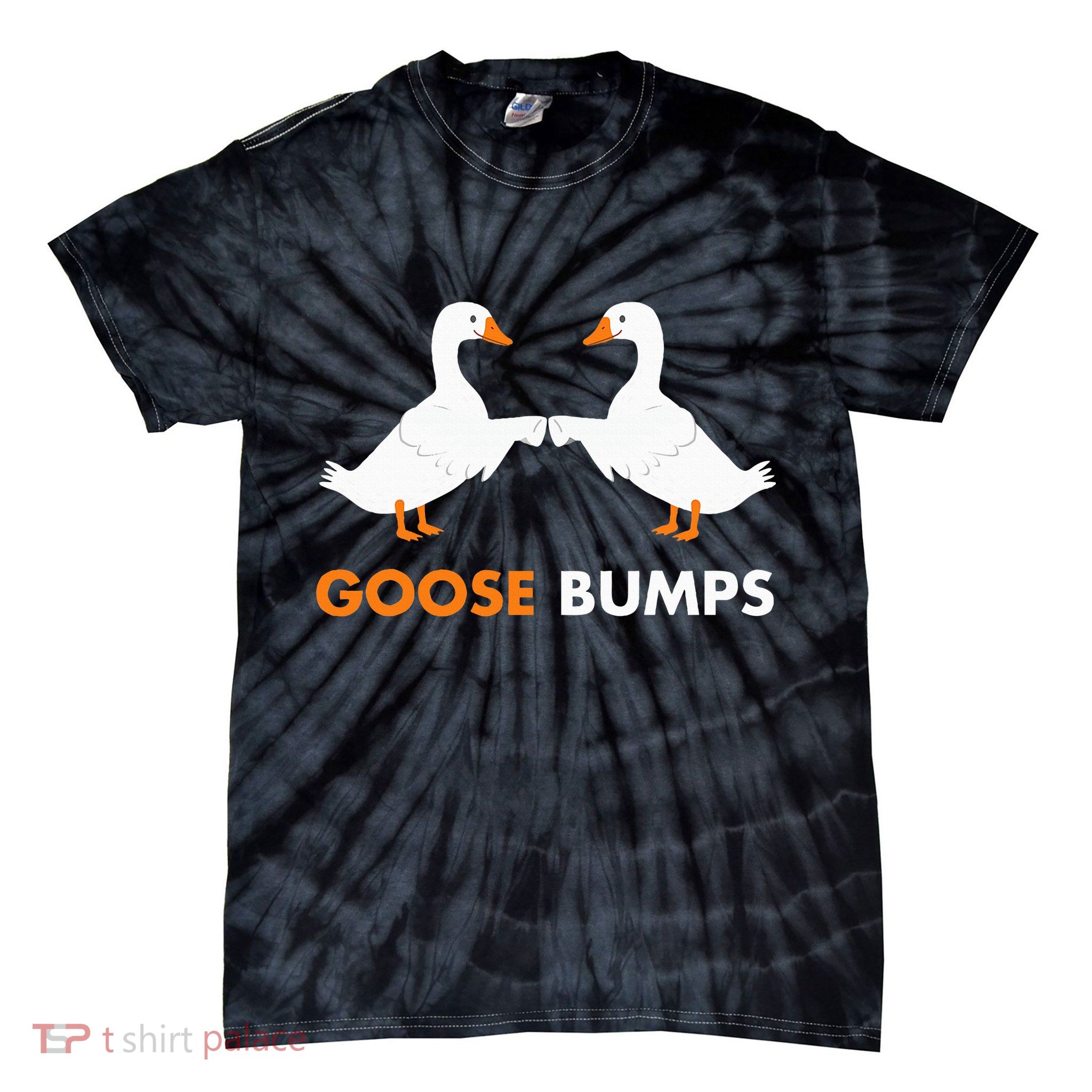 Goose Bumps Goosebumps Funny Geese Fist Bump Pun Tie-Dye T-Shirt