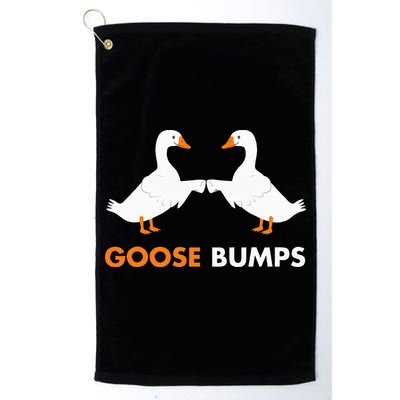 Goose Bumps Goosebumps Funny Geese Fist Bump Pun Golf Towel