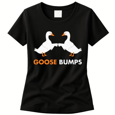Goose Bumps Goosebumps Funny Geese Fist Bump Pun Womens T-Shirt