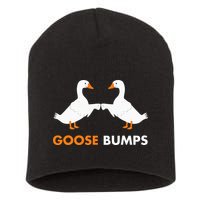 Goose Bumps Goosebumps Funny Geese Fist Bump Pun Short Acrylic Beanie