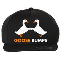 Goose Bumps Goosebumps Funny Geese Fist Bump Pun Wool Snapback Cap