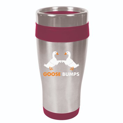 Goose Bumps Goosebumps Funny Geese Fist Bump Pun 16oz Travel Tumbler