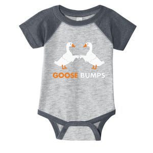 Goose Bumps Goosebumps Funny Geese Fist Bump Pun Infant Baby Jersey Bodysuit