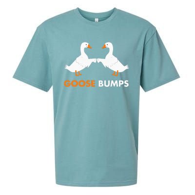 Goose Bumps Goosebumps Funny Geese Fist Bump Pun Sueded Cloud Jersey T-Shirt