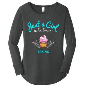 Girl Baking Women's Perfect Tri Tunic Long Sleeve Shirt