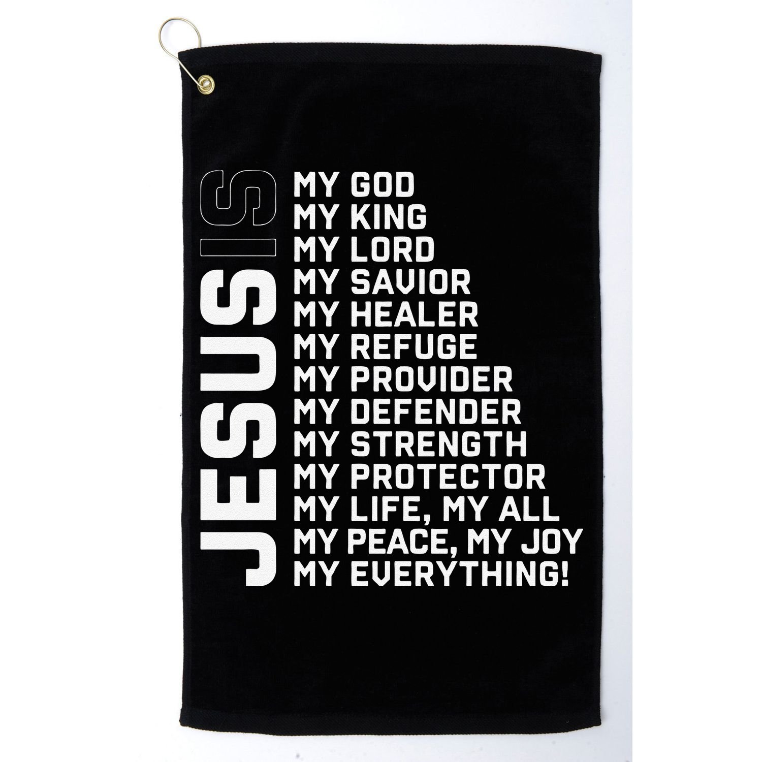 God Believer Gift Jesus Christian Lord Jesus Definition Golf Towel