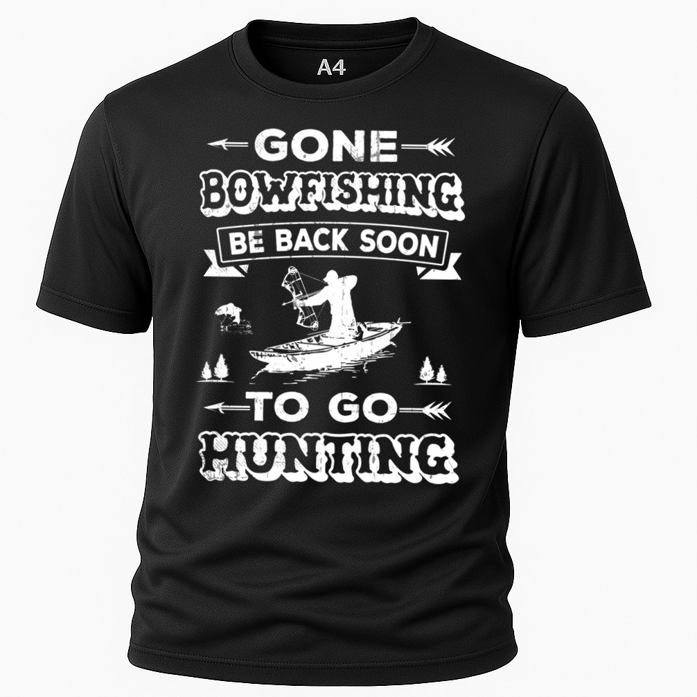 Gone Bowfishing Gift Bowfisher Hunting Tee Hunter Gift Cooling Performance Crew T-Shirt