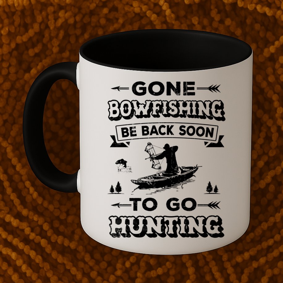 Gone Bowfishing Gift Bowfisher Hunting Tee Hunter Gift Mug