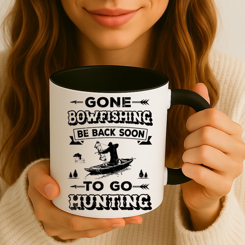 Gone Bowfishing Gift Bowfisher Hunting Tee Hunter Gift Mug