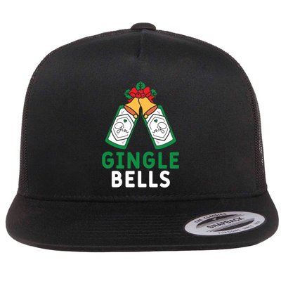 Gingle Bells Gin Funny Xmas Gin Er Christmas Ing Gift Flatbill Hat
