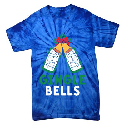 Gingle Bells Gin Funny Xmas Gin Er Christmas Ing Gift Tie-Dye T-Shirt