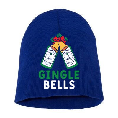 Gingle Bells Gin Funny Xmas Gin Er Christmas Ing Gift Short Acrylic Beanie