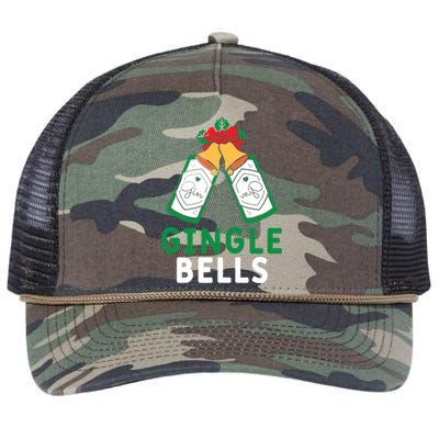 Gingle Bells Gin Funny Xmas Gin Er Christmas Ing Gift Retro Rope Trucker Hat Cap