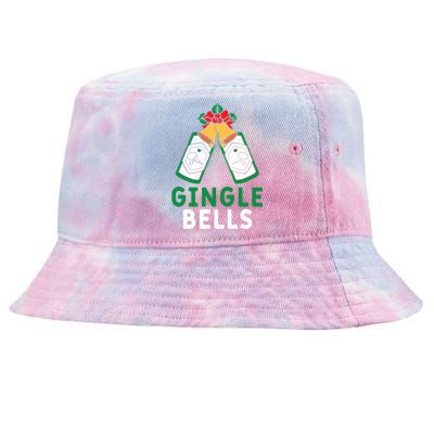 Gingle Bells Gin Funny Xmas Gin Er Christmas Ing Gift Tie-Dyed Bucket Hat