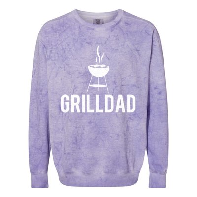 Grilldad Barbecue Grill Daddy Master Bbq Smoker Chef Dad Funny Gift Colorblast Crewneck Sweatshirt