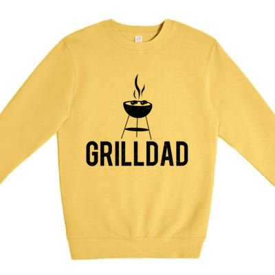 Grilldad Barbecue Grill Daddy Master Bbq Smoker Chef Dad Funny Gift Premium Crewneck Sweatshirt