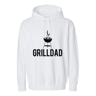 Grilldad Barbecue Grill Daddy Master Bbq Smoker Chef Dad Funny Gift Garment-Dyed Fleece Hoodie