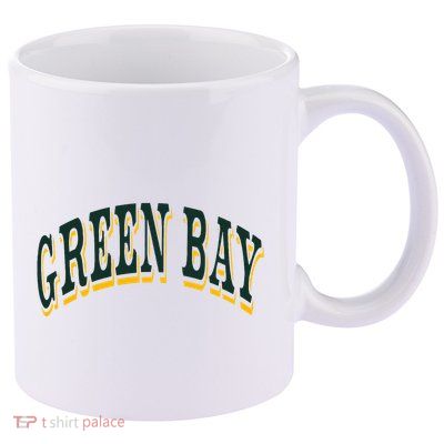 Green Bay 11oz C Handle Ceramic Mug