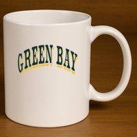 Green Bay 11oz C Handle Ceramic Mug