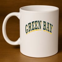 Green Bay 11oz C Handle Ceramic Mug