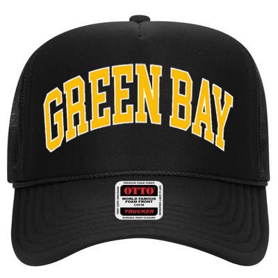 Green Bay High Crown Mesh Back Trucker Hat