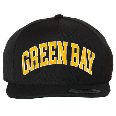 Green Bay Wool Snapback Cap