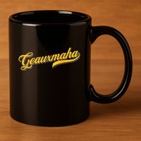 Geauxmaha Baseball 11oz C Handle Ceramic Mug