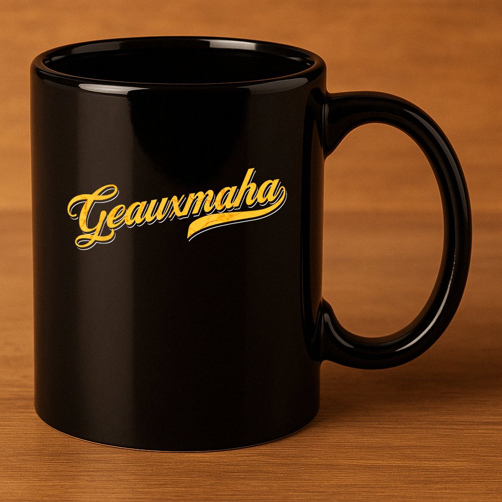 Geauxmaha Baseball 11oz C Handle Ceramic Mug