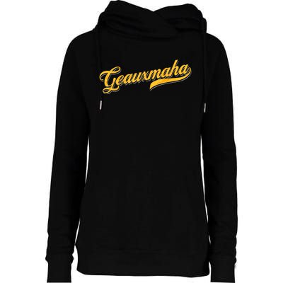 Geauxmaha Baseball Womens Funnel Neck Pullover Hood