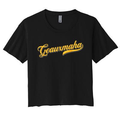 Geauxmaha Baseball Women's Crop Top Tee