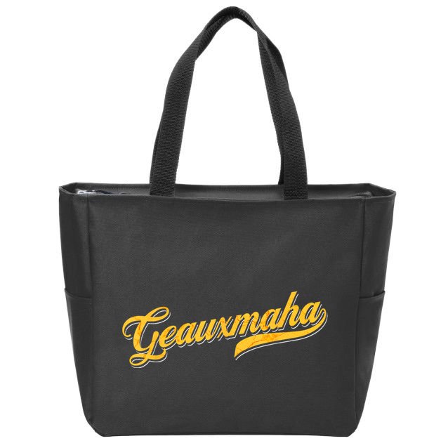 Geauxmaha Baseball Zip Tote Bag