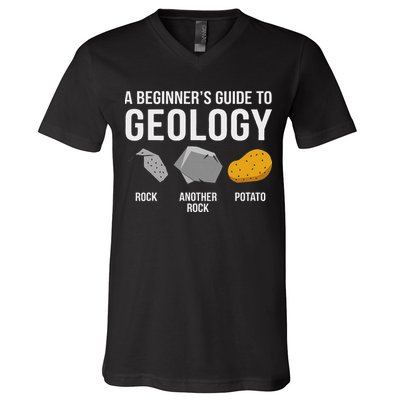 Geology BeginnerS Guide Funny Potato Rock Collector V-Neck T-Shirt