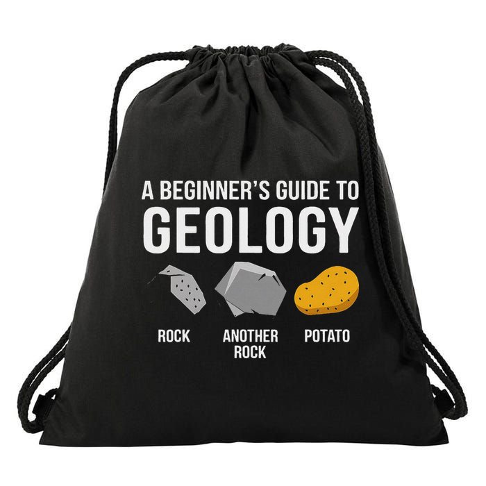 Geology BeginnerS Guide Funny Potato Rock Collector Drawstring Bag