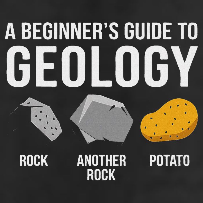 Geology BeginnerS Guide Funny Potato Rock Collector Large Microfiber Waffle Golf Towel