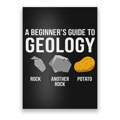Geology BeginnerS Guide Funny Potato Rock Collector Poster
