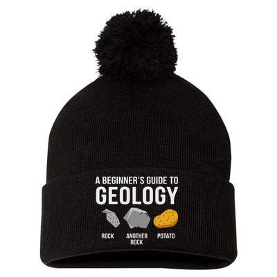 Geology BeginnerS Guide Funny Potato Rock Collector Pom Pom 12in Knit Beanie