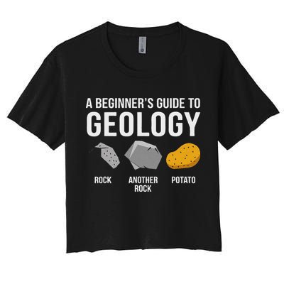 Geology BeginnerS Guide Funny Potato Rock Collector Crop Top