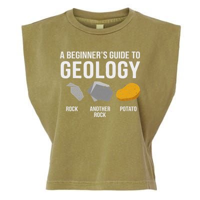 Geology BeginnerS Guide Funny Potato Rock Collector Garment-Dyed Women's Muscle Tee