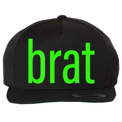 Green Brat Wool Snapback Cap