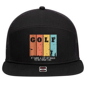 Golf Ball Hammock 7 Panel Mesh Trucker Snapback Hat