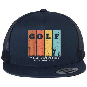 Golf Ball Hammock Flat Bill Trucker Hat